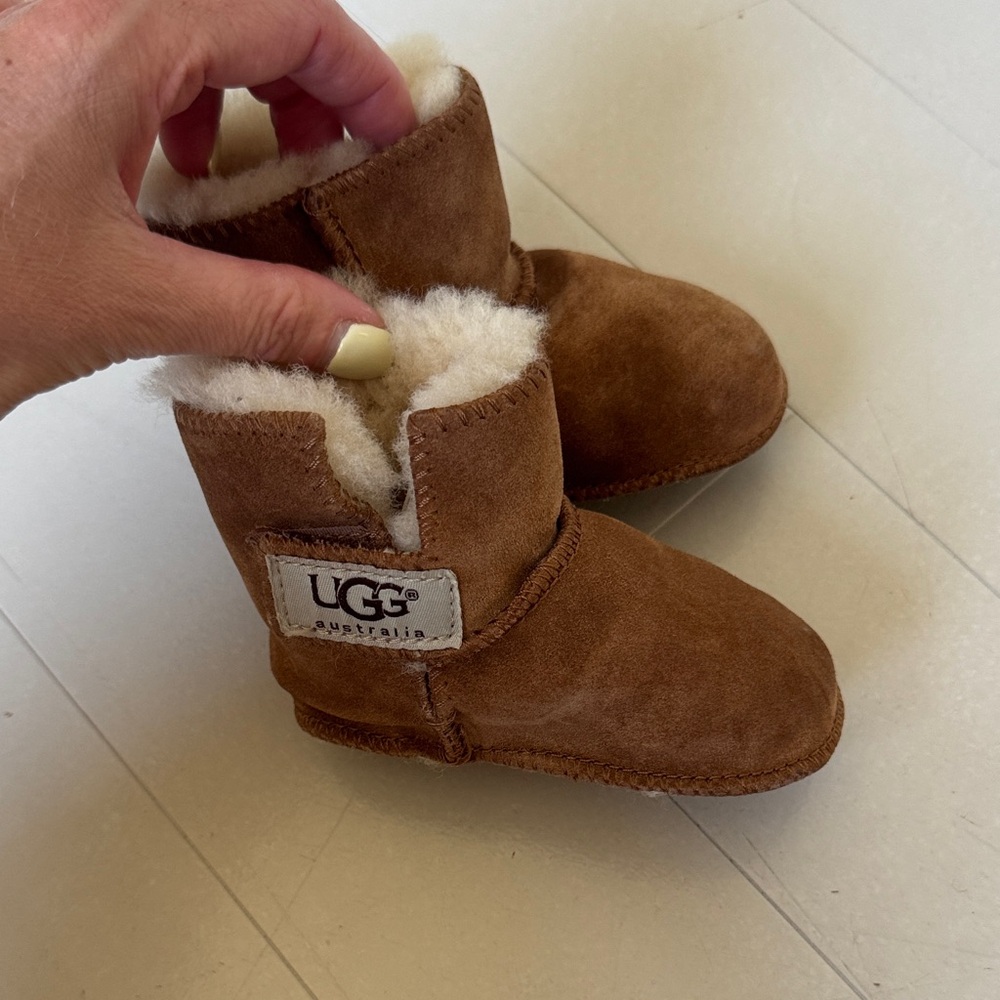 UGG Tan Sheepskin Kids Booties